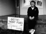 Mary Dette outside her shop in Roscoe, New York.