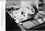 Reuben Cross's fly tying desk